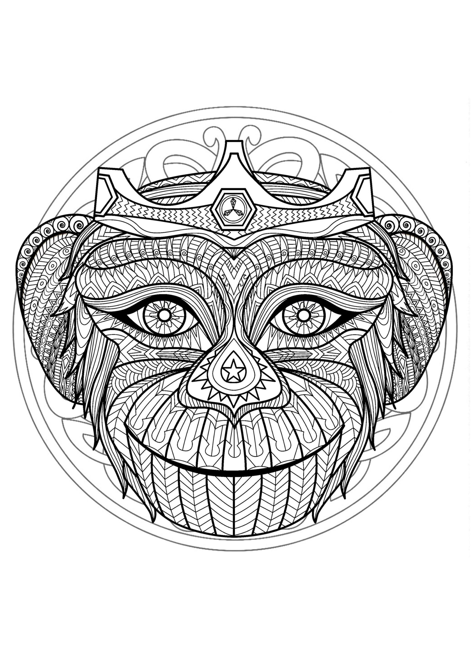 difficult animal coloring pages