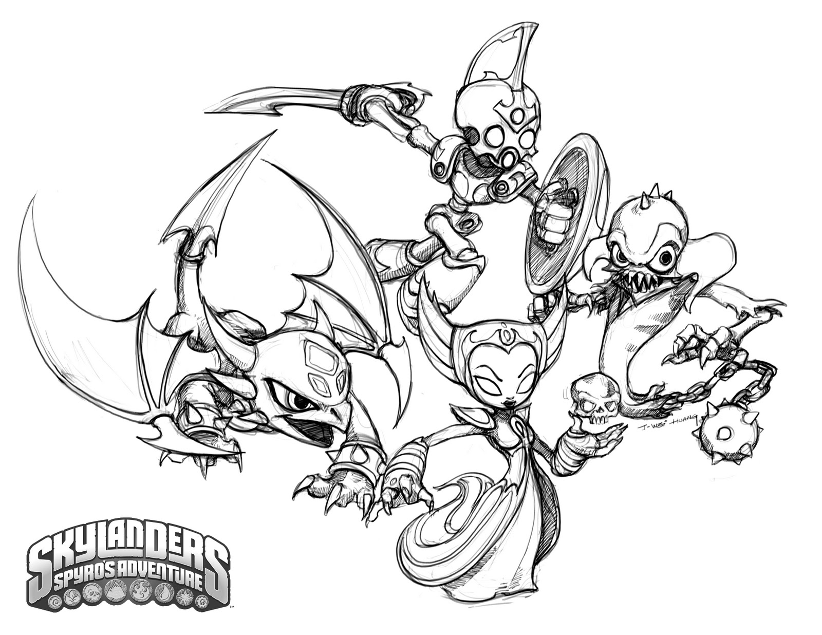 CrabFu Blog Skylanders Speed Drawing Coloring Pages