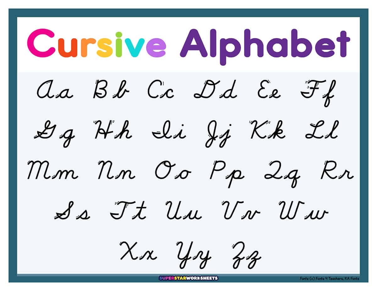 printable alphabet letters in cursive