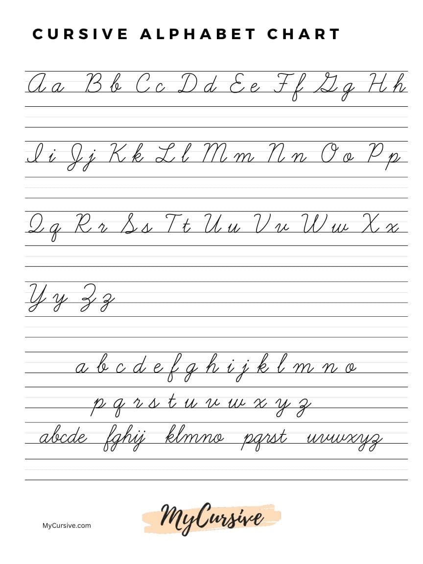 cursive alphabet letters printable