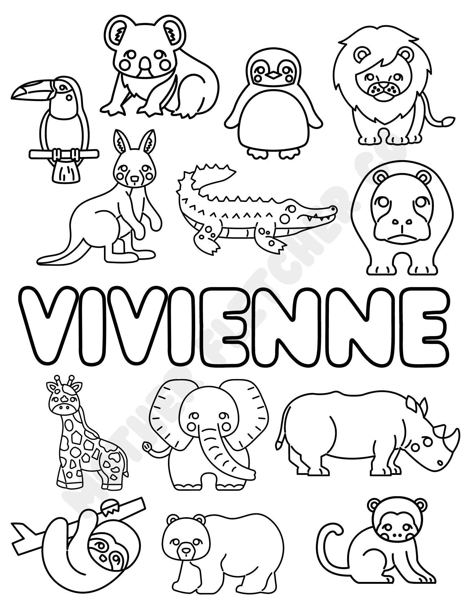 coloring pages zoo animals