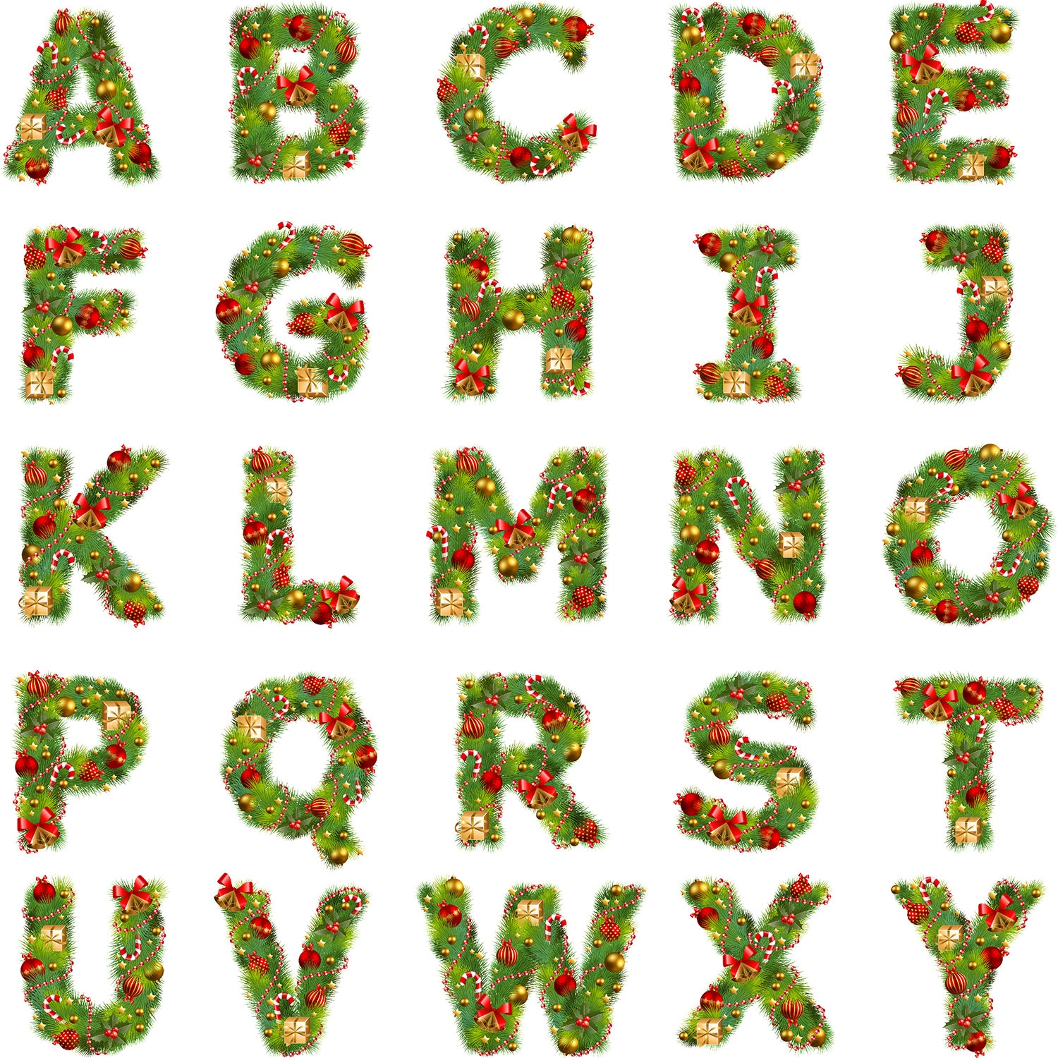 Cut Out Christmas Alphabet Letters Printable Printable Party Favors