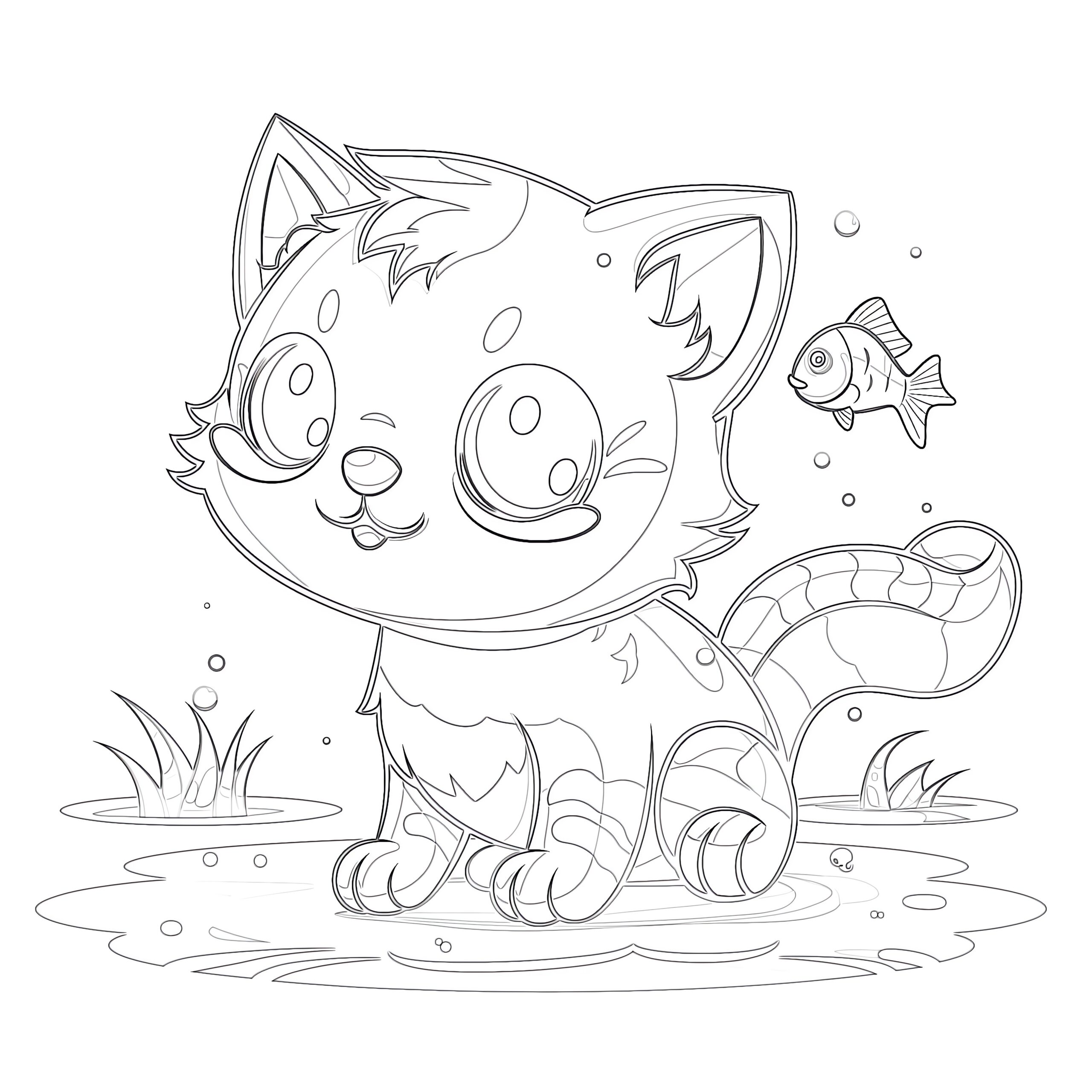 Cute Anime Cat Coloring Pages Coloring Pages Mimi Panda
