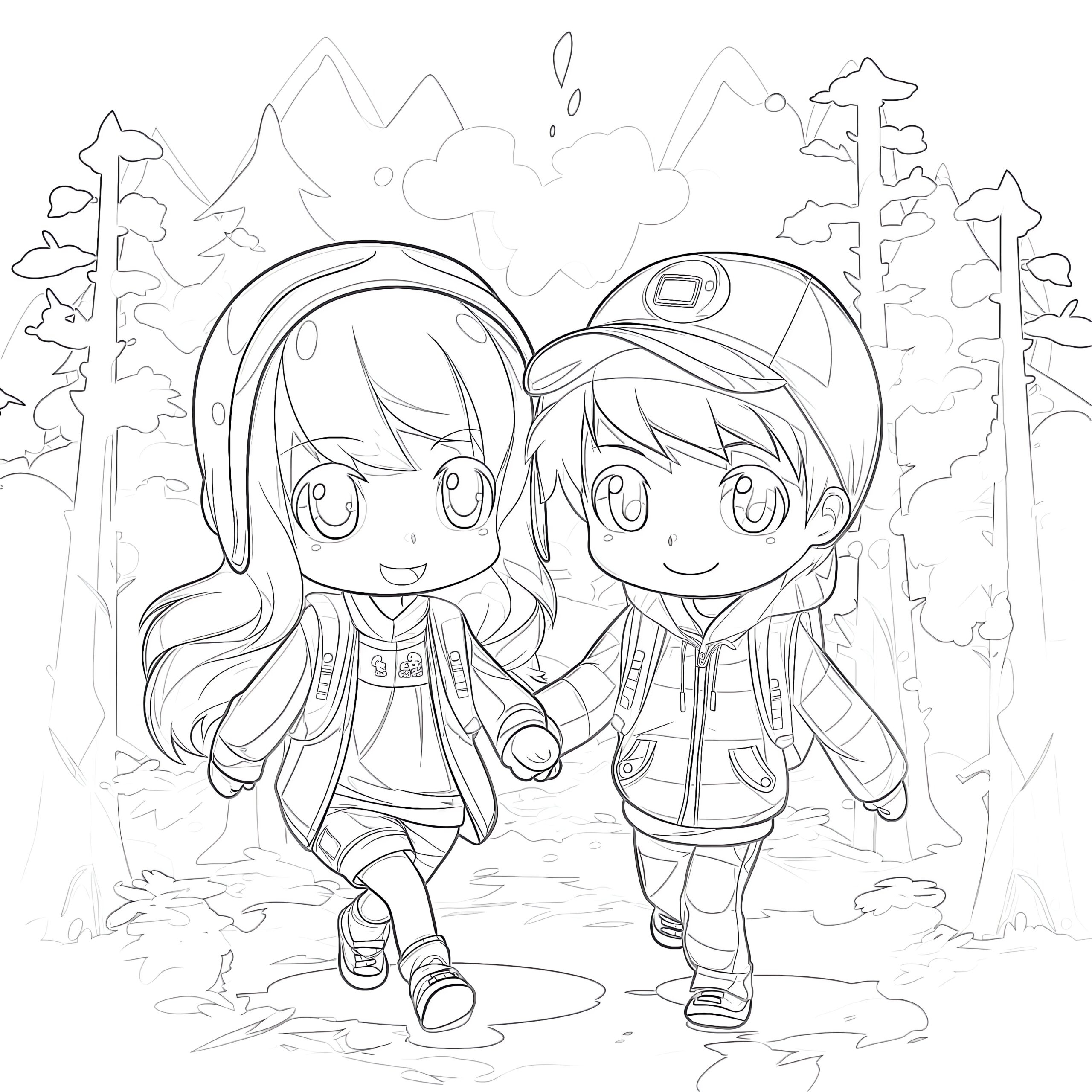 Cute Anime Couple Coloring Pages Coloring Pages Mimi Panda Cute Anime Couple Coloring Pages Coloring Pages Mimi Panda