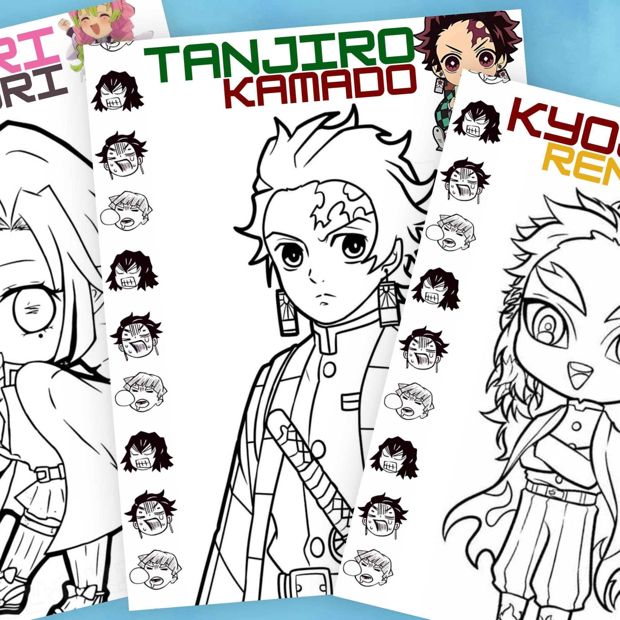 Demon Slayer Coloring Page Printable Busy Book Printable Anime Kids Fun Exciting Tanjiro Nezuko Coloring Fun Etsy