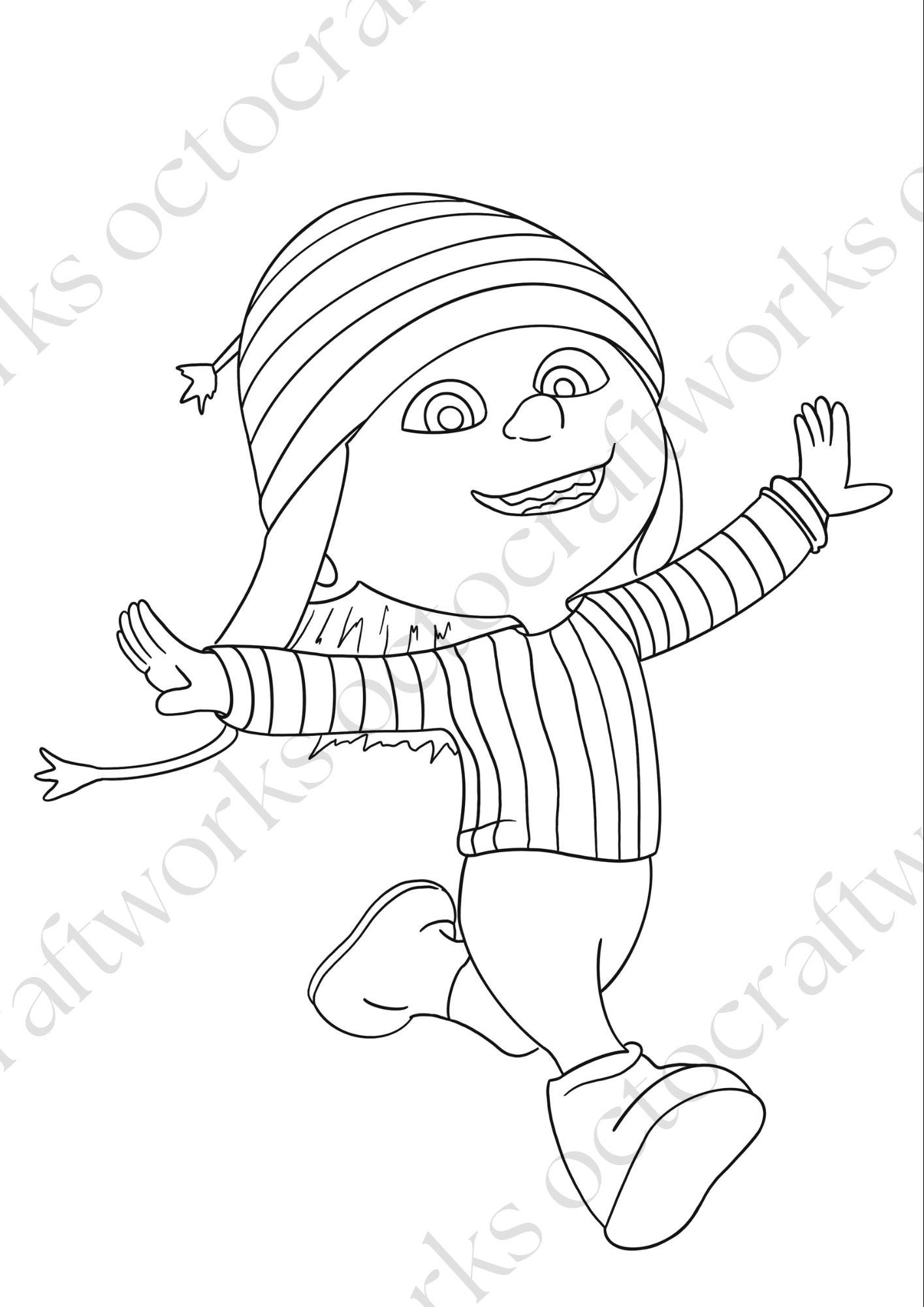 despicable me characters coloring pages