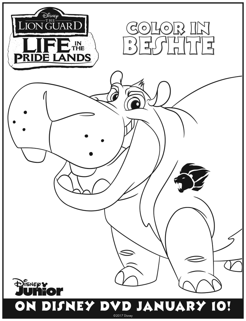 Disney Lion Guard Beshte Coloring Page Mama Likes This