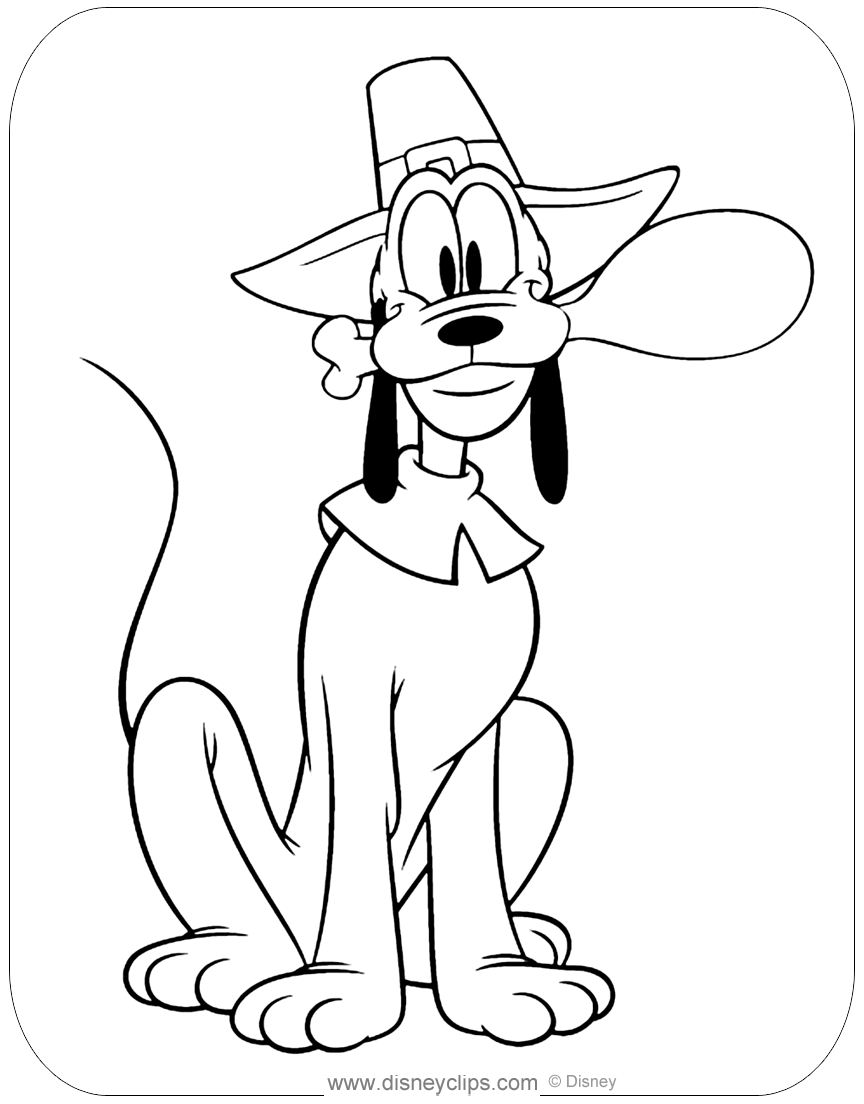Disney Thanksgiving Coloring Pages Disneyclips