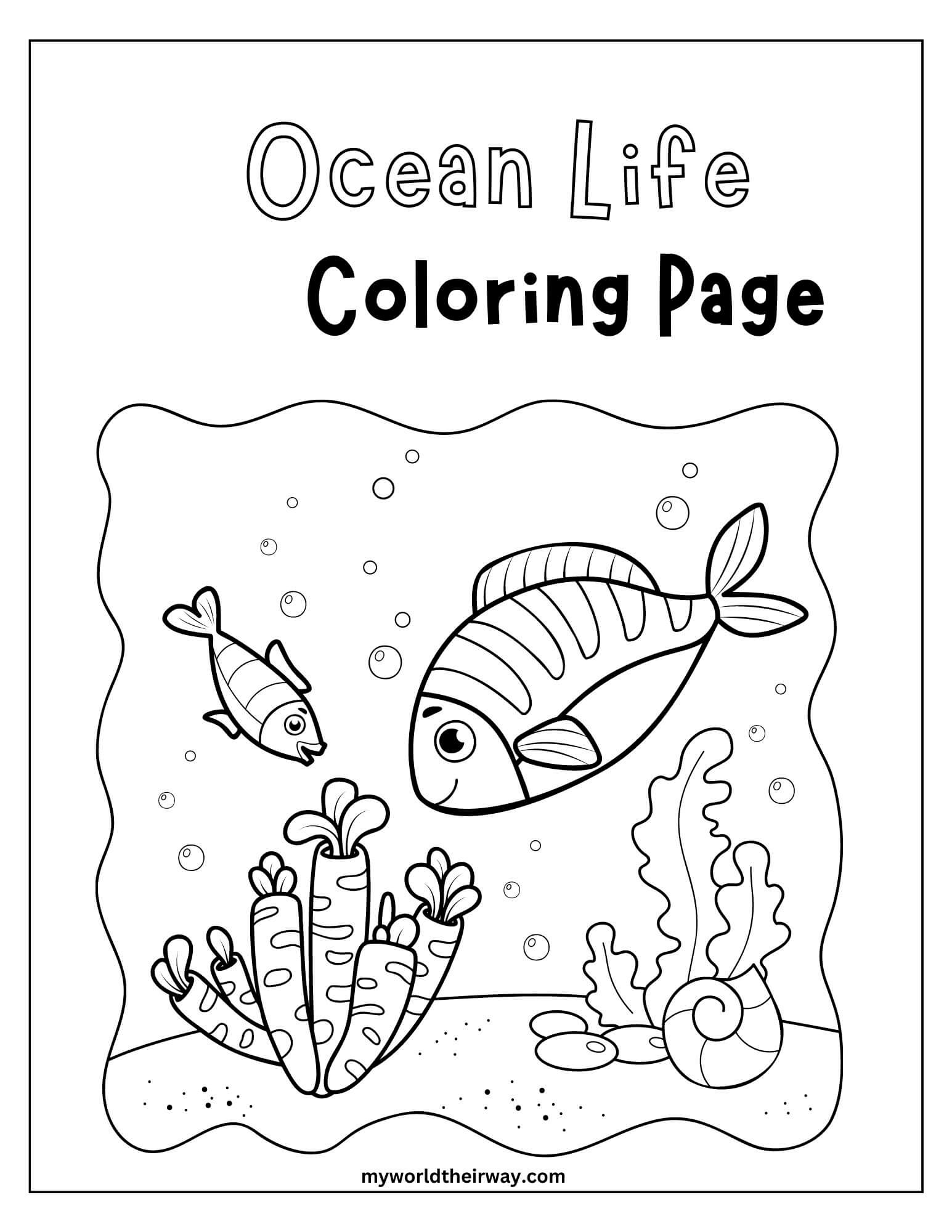 free coloring pages ocean animals