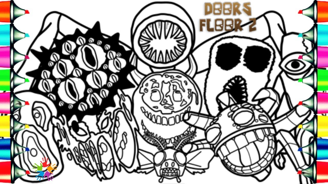 DOORS Floor 2 Roblox Coloring Pages How To Color New Entities NCS Music YouTube