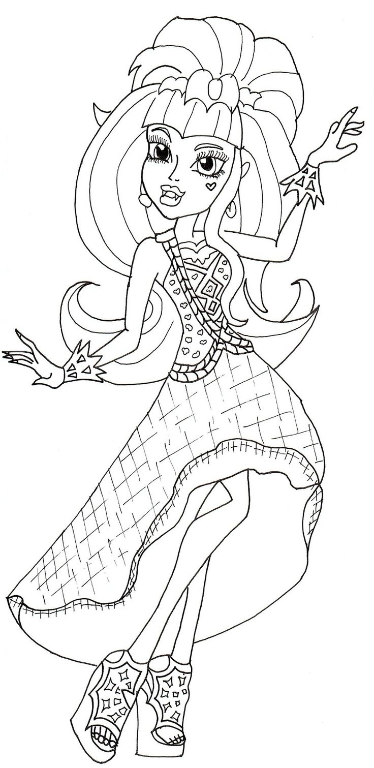 Draculaura 13 Wishes Coloring Page
