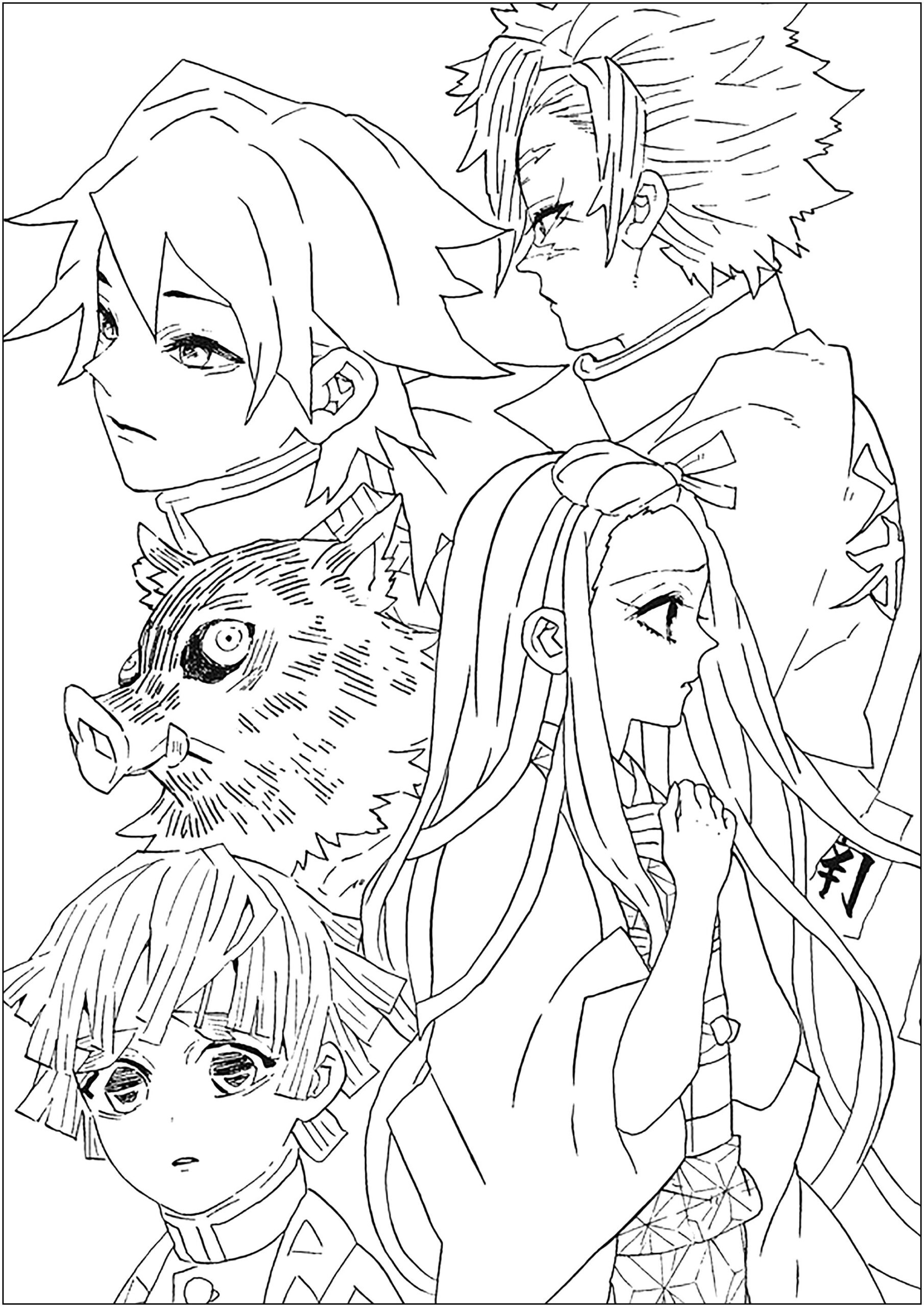 Drawing Inspired By Demon Slayer Demon Slayer Coloring Pages