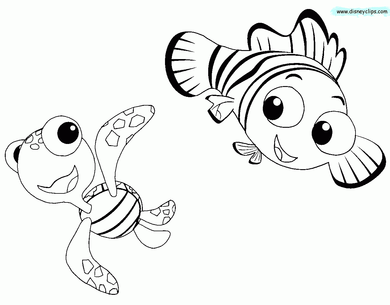 nemo characters coloring pages