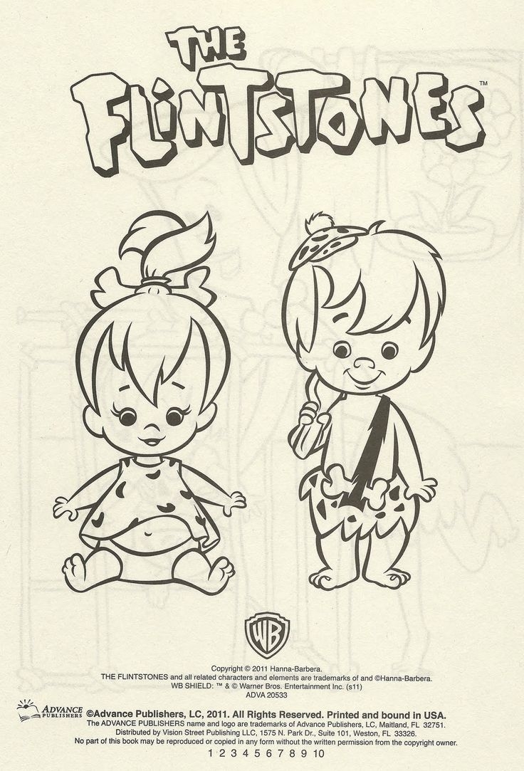 FLINTSTONES COLORING BOOK TITLE PAGE 