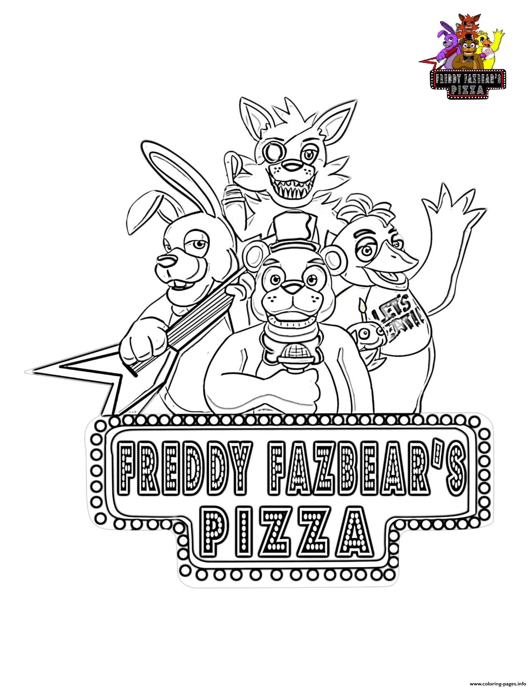 fnaf coloring pages all characters