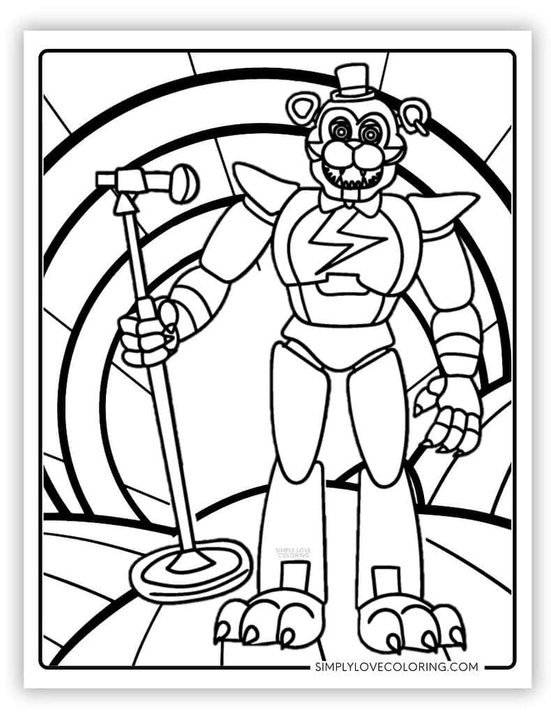printable fnaf coloring pages all characters