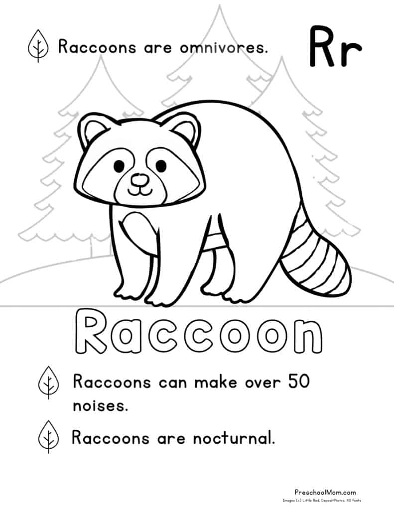 abc animal coloring pages