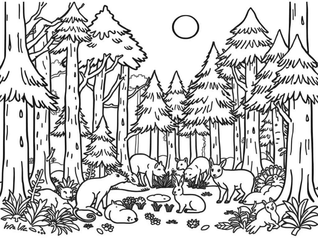 Forest Animals Coloring Page Free Printable Coloring Page Forest Animals Coloring Page Free Printable Coloring Page