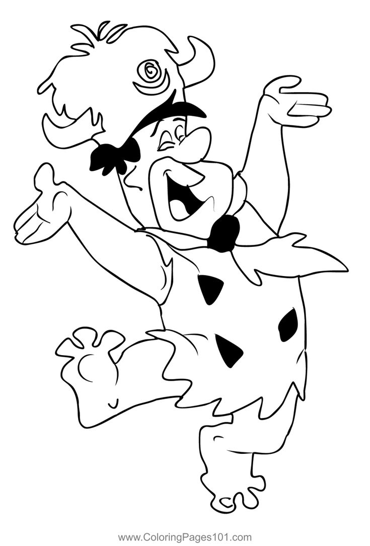 Fred Flintstone 2 Coloring Page