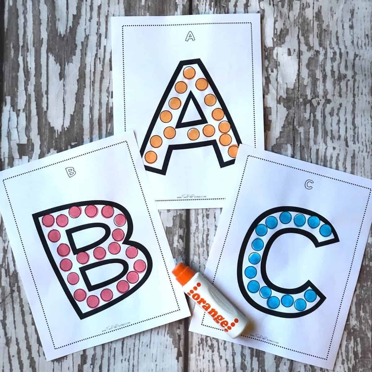alphabet dot marker printables