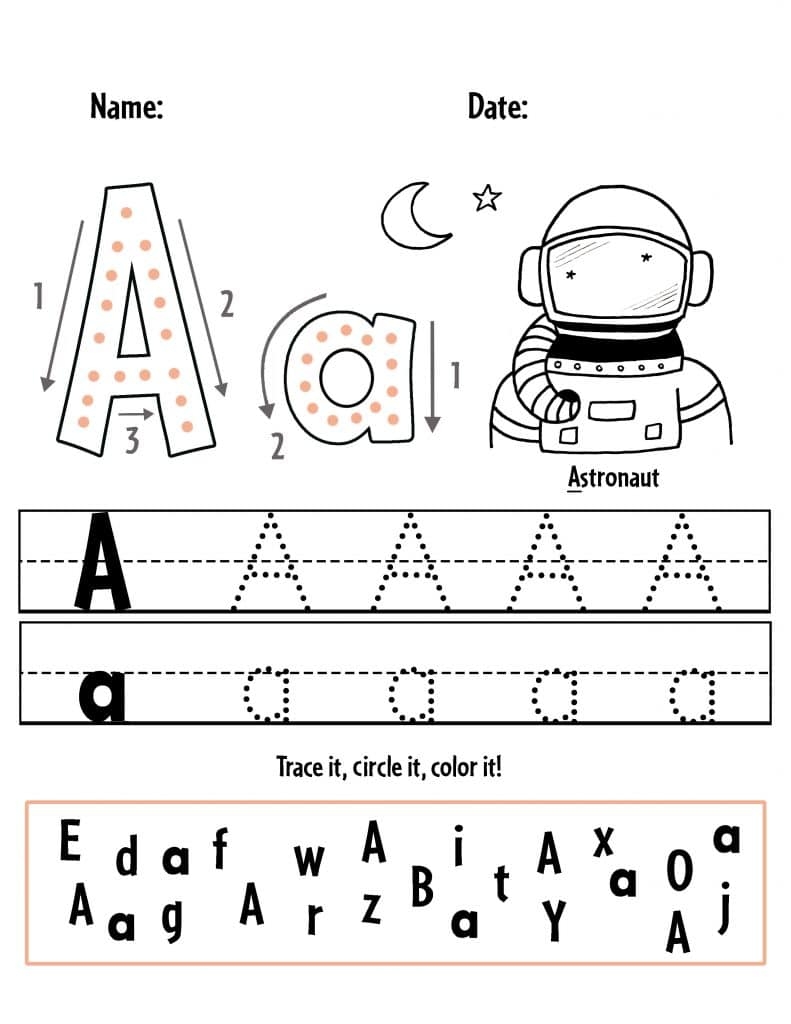 kindergarten alphabet worksheets free printables