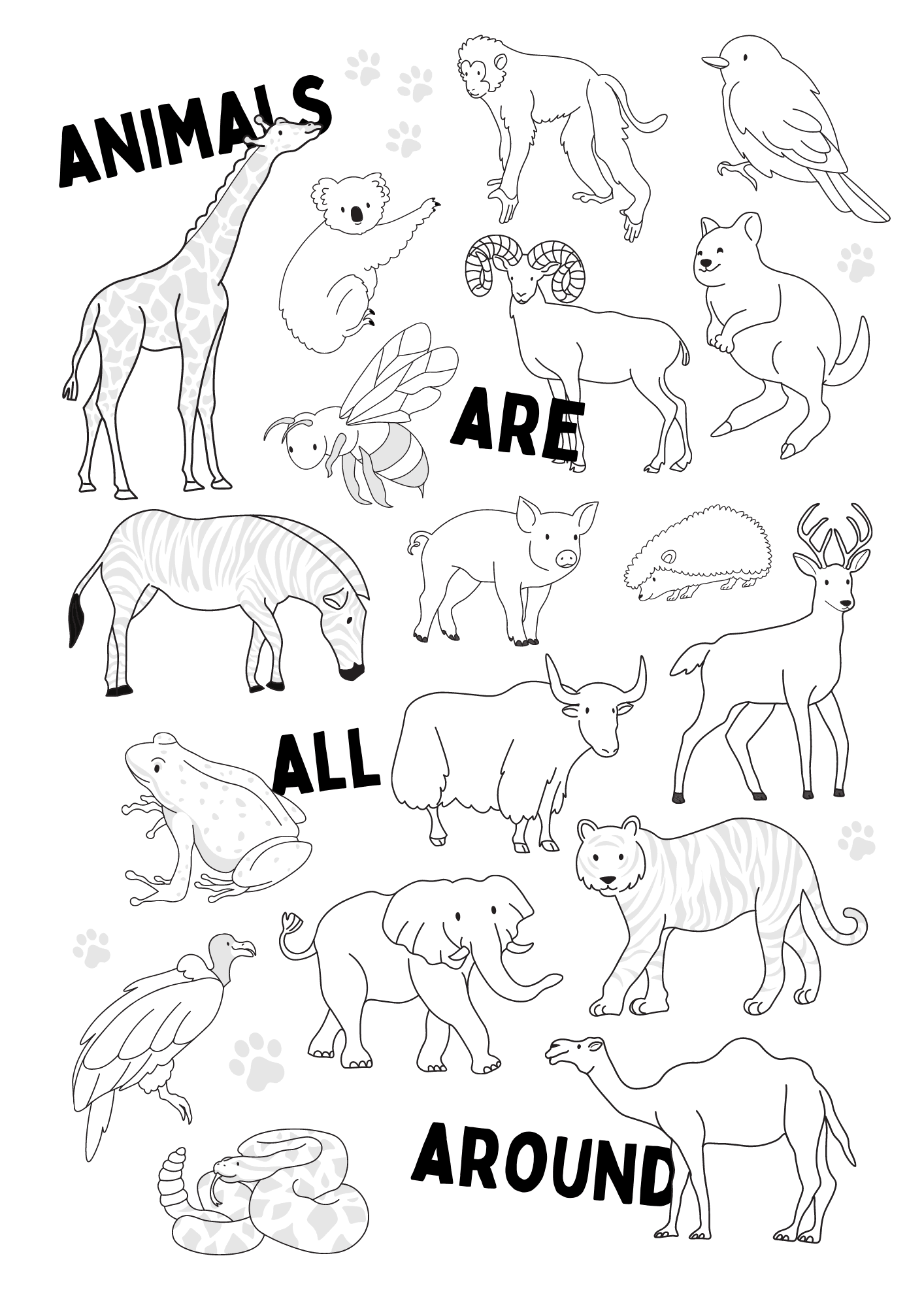 Free Animals Coloring Pages Printable Free Animals Coloring Pages Printable