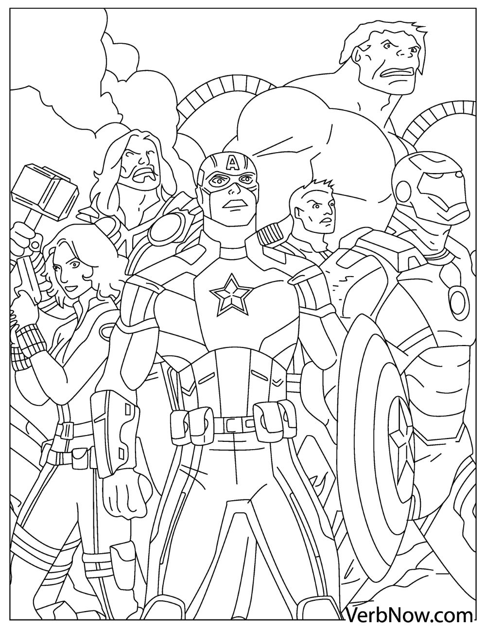 marvel characters coloring pages pdf