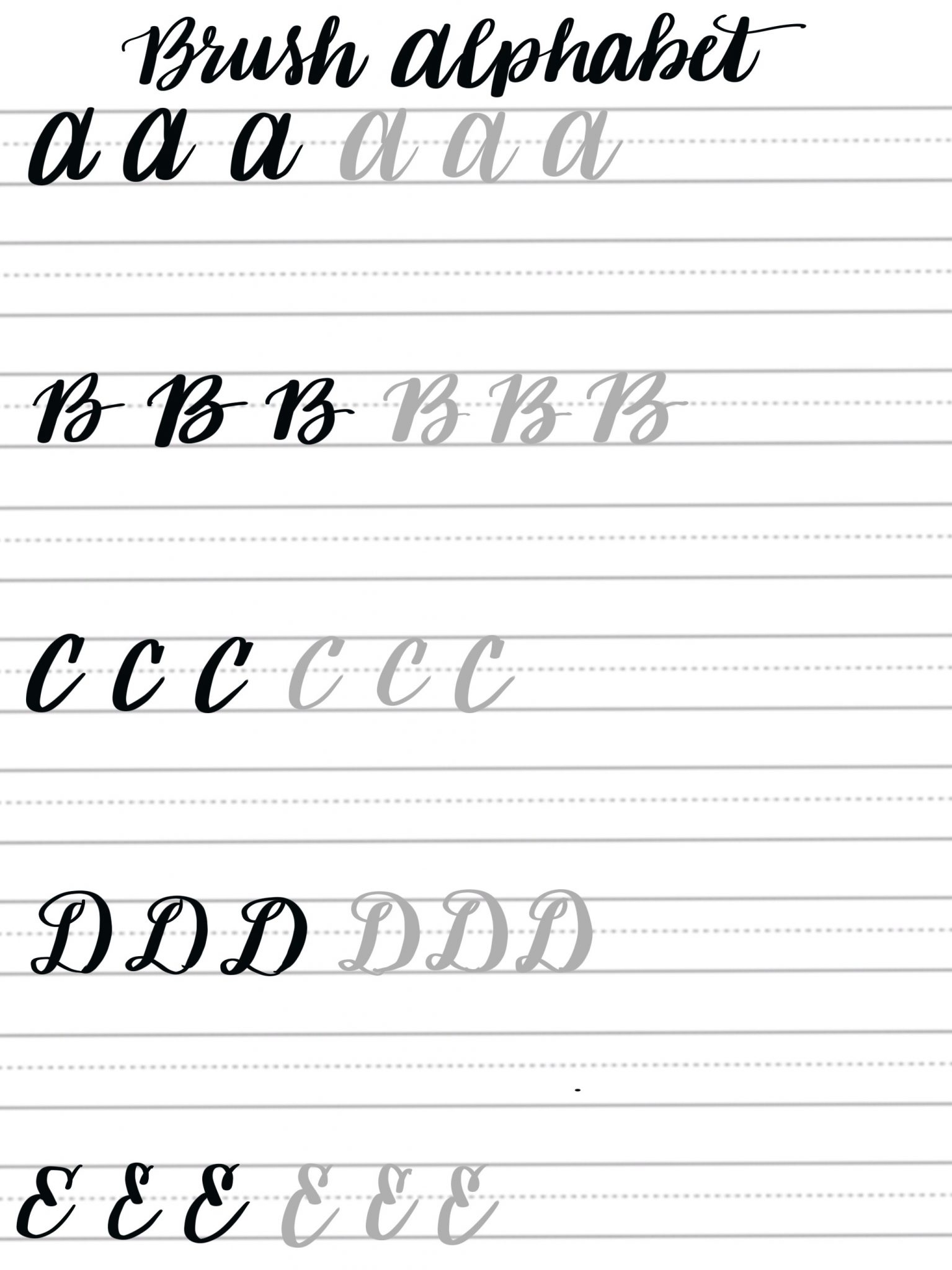 calligraphy alphabet printables