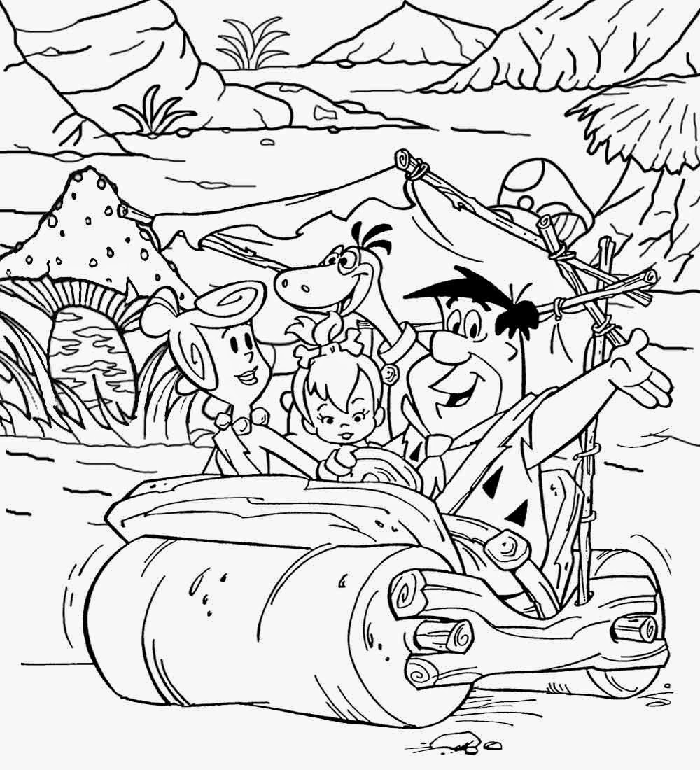 flintstones characters coloring pages