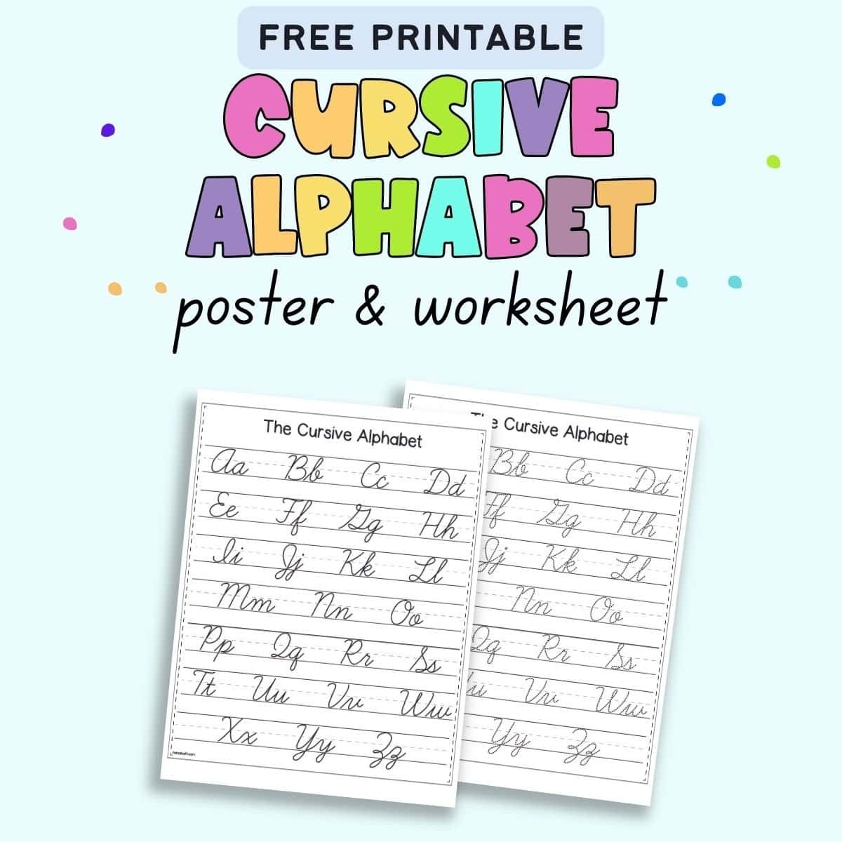 cursive alphabet printable pdf