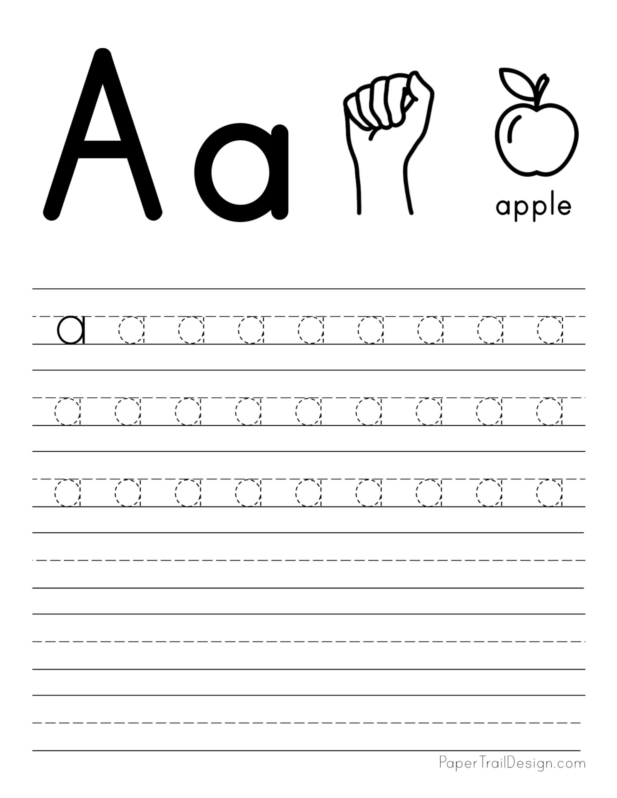 alphabet tracing printables