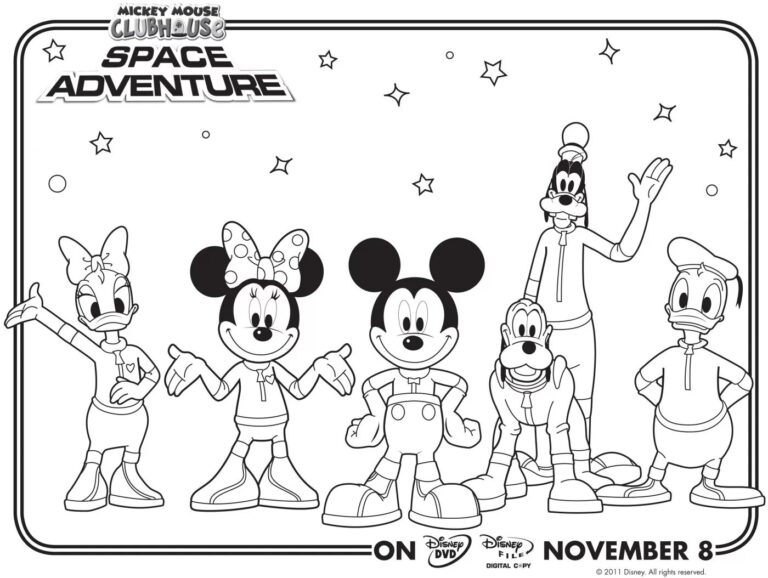 Free Mickey Mouse Clubhouse Space Adventure Coloring Page The Review Wire
