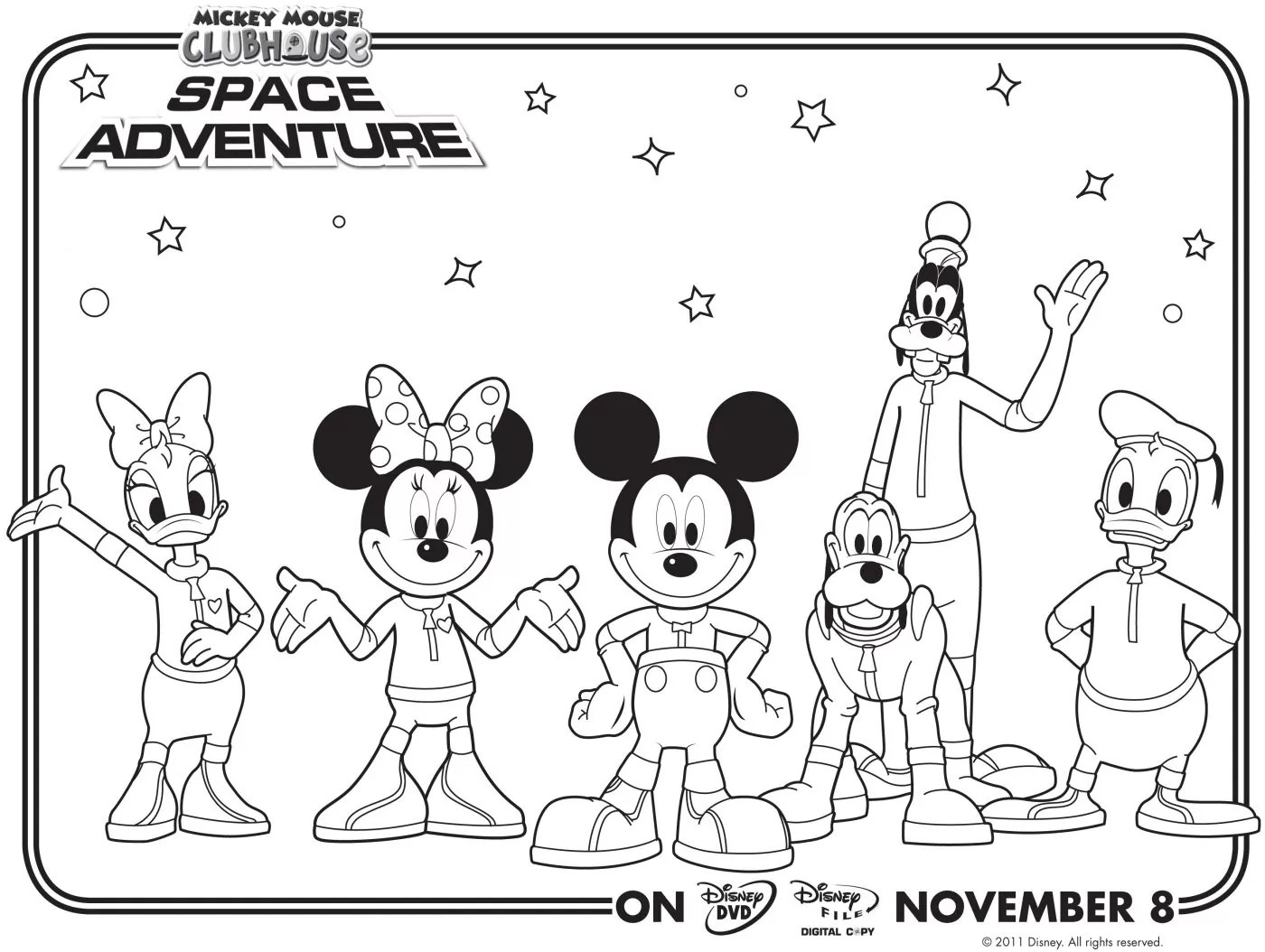 Free Mickey Mouse Clubhouse Space Adventure Coloring Page The Review Wire