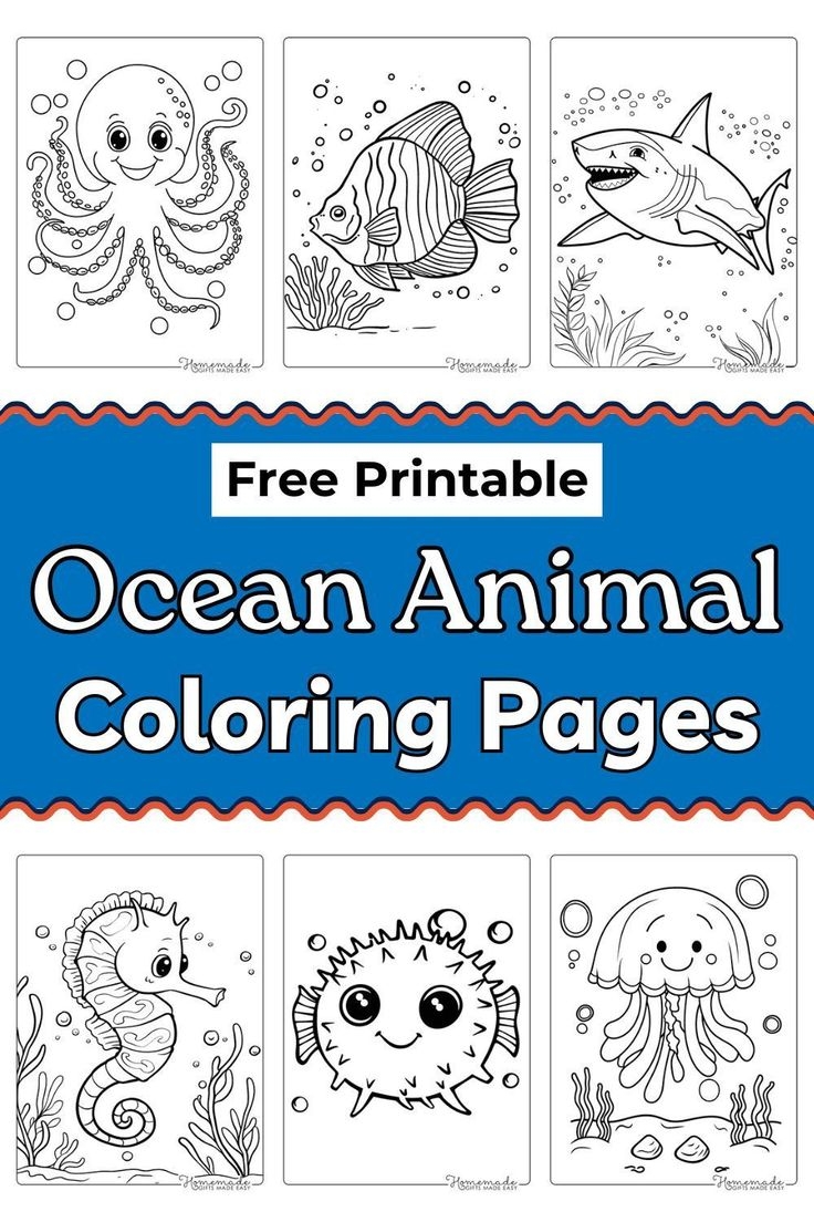 free ocean animal coloring pages free ocean animal coloring pages