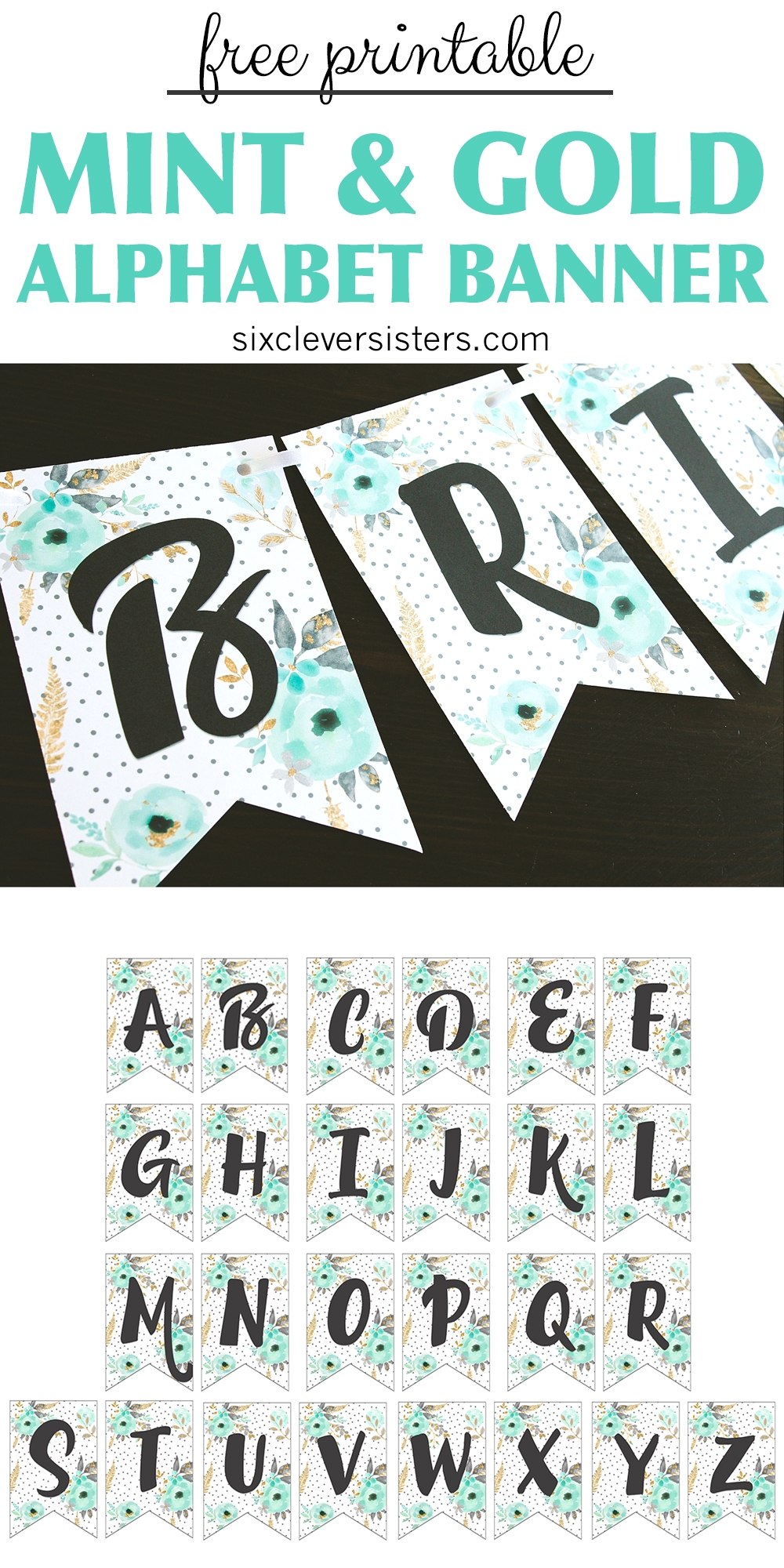 free printable alphabet letters banner