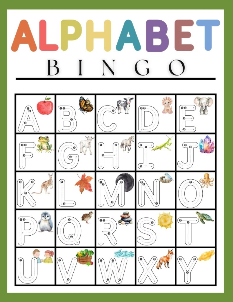 bingo alphabet printable
