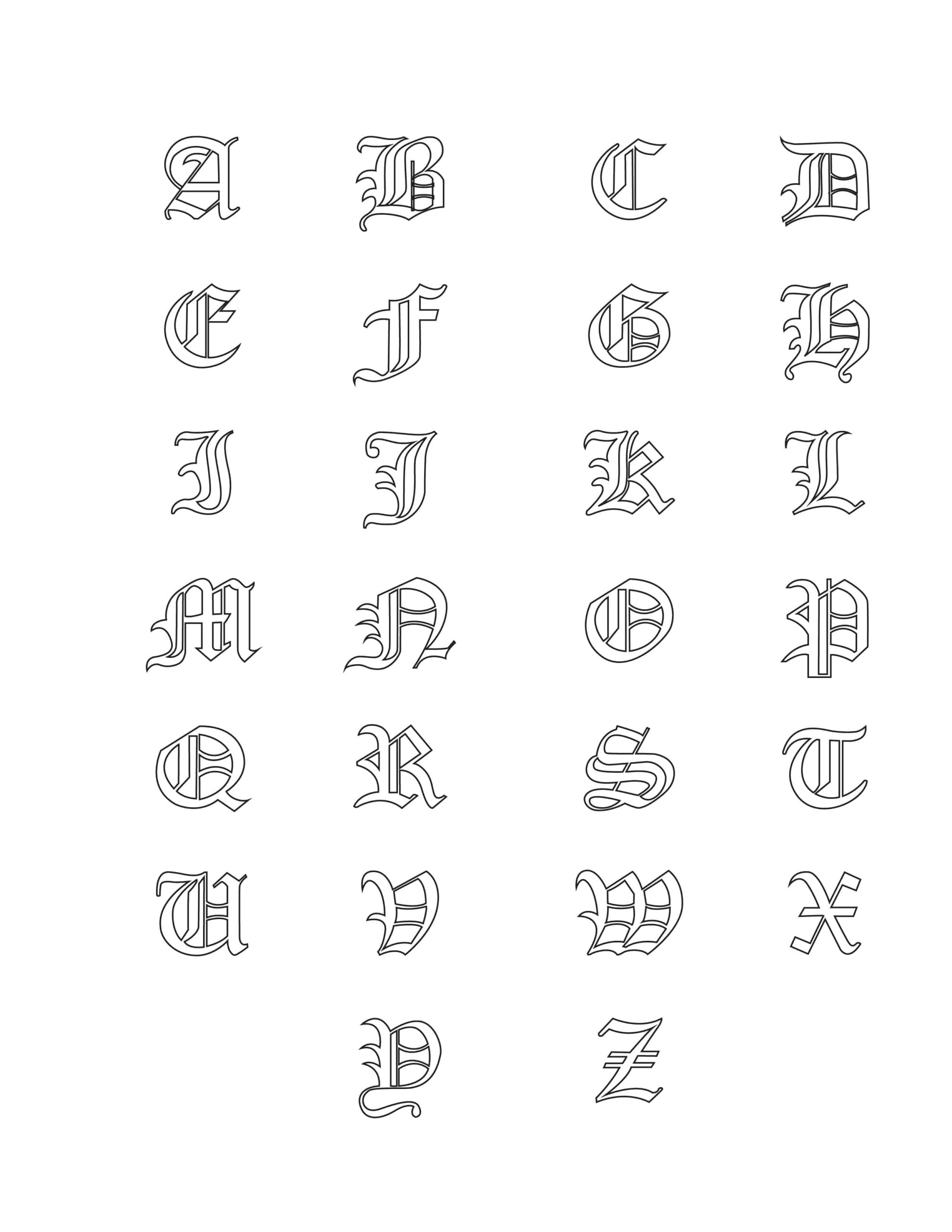 printable calligraphy alphabet