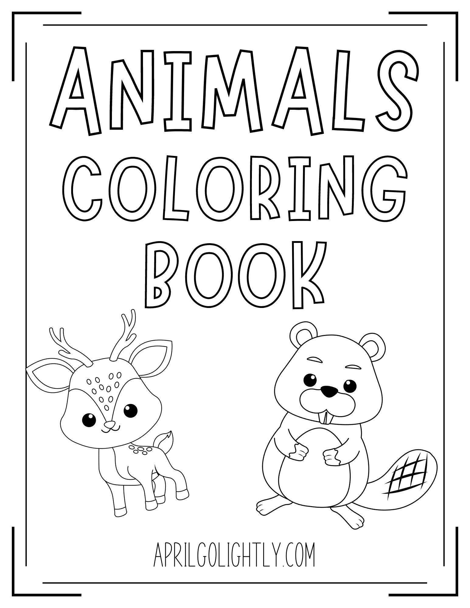 animal free printable coloring pages