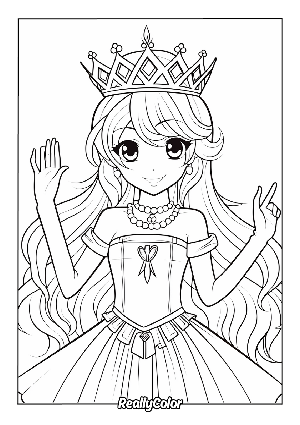 Free Printable Anime Princess Coloring Pages Free Printable Anime Princess Coloring Pages
