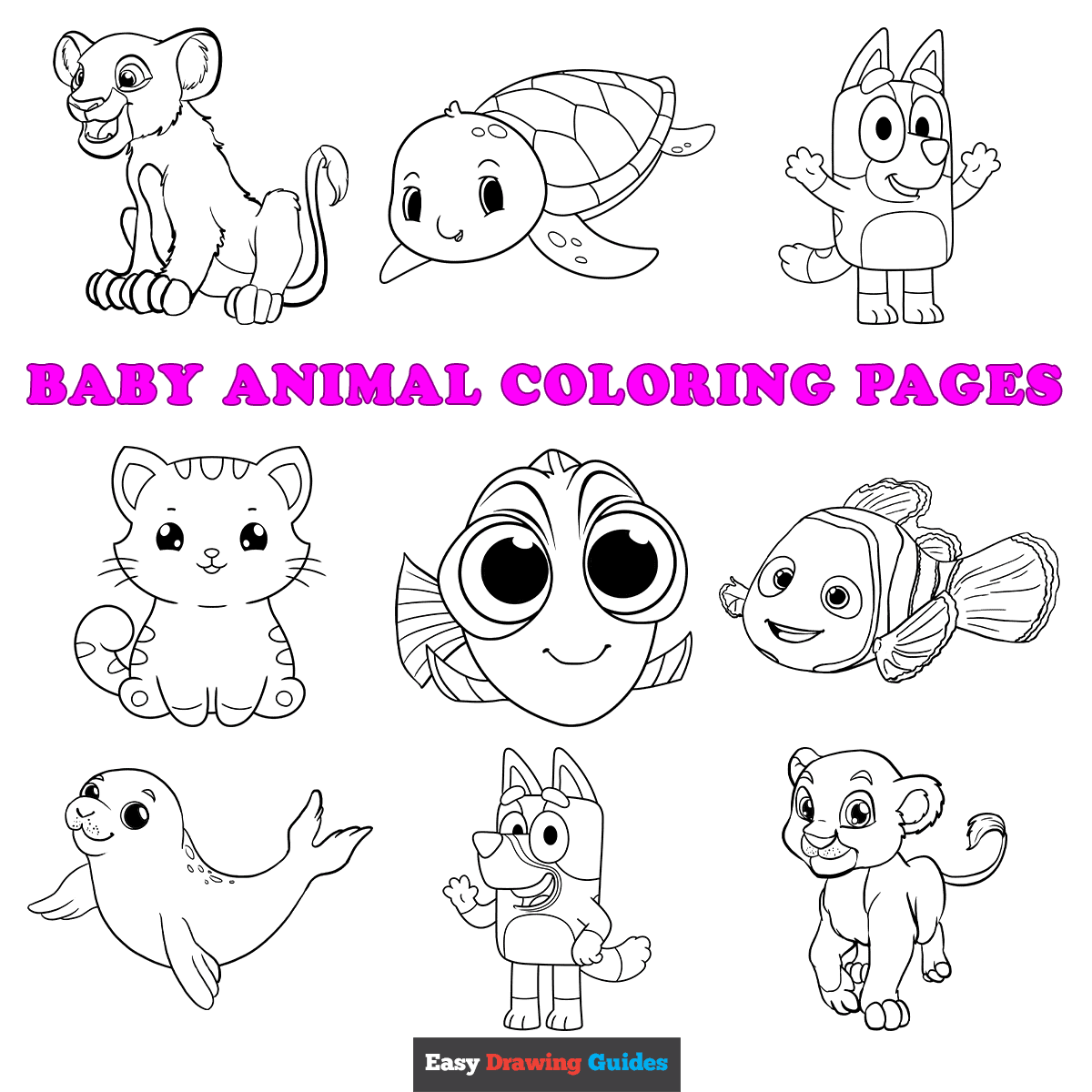 baby animal coloring pages