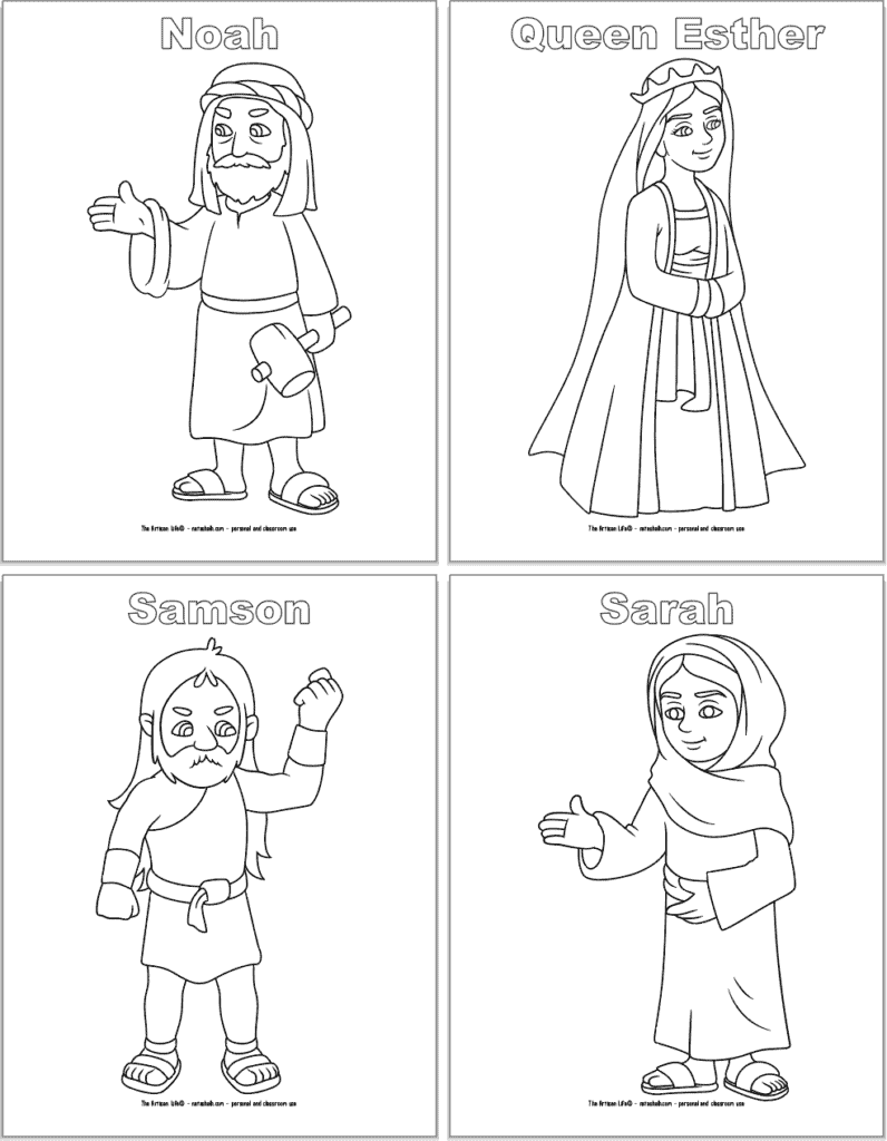 Free Printable Bible Character Coloring Pages For Kids The Artisan Life