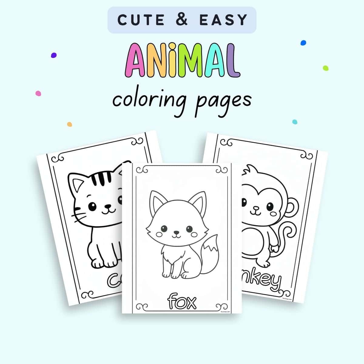 Free Printable Easy Animal Coloring Pages The Artisan Life