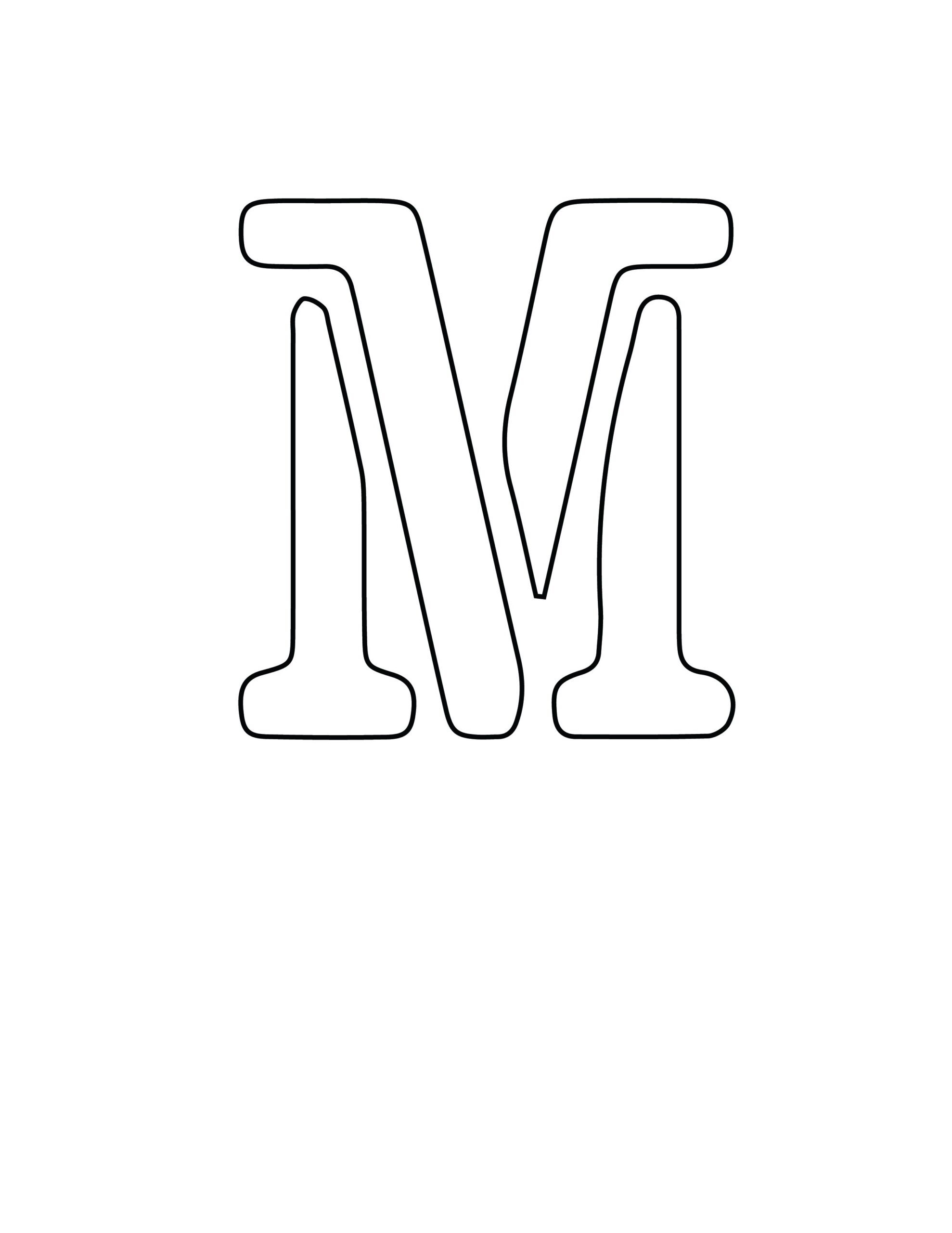 printable alphabet letter m
