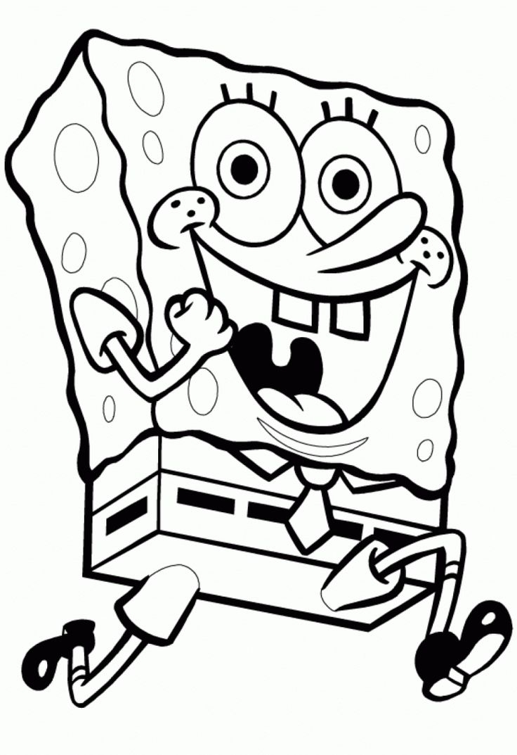 spongebob characters coloring pages