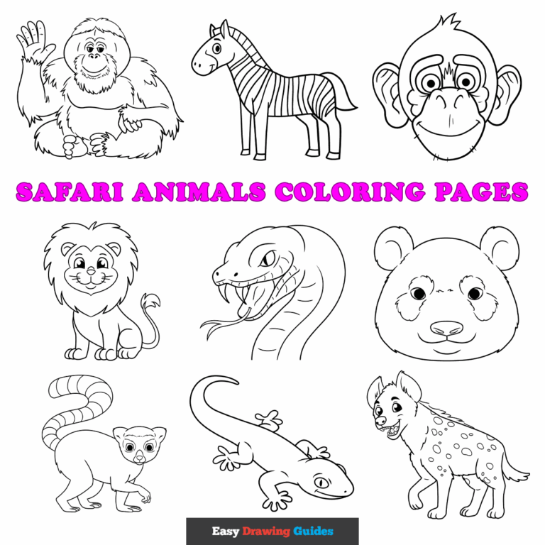 Free Safari Animals Coloring Pages For Kids 51 Printable Sheets