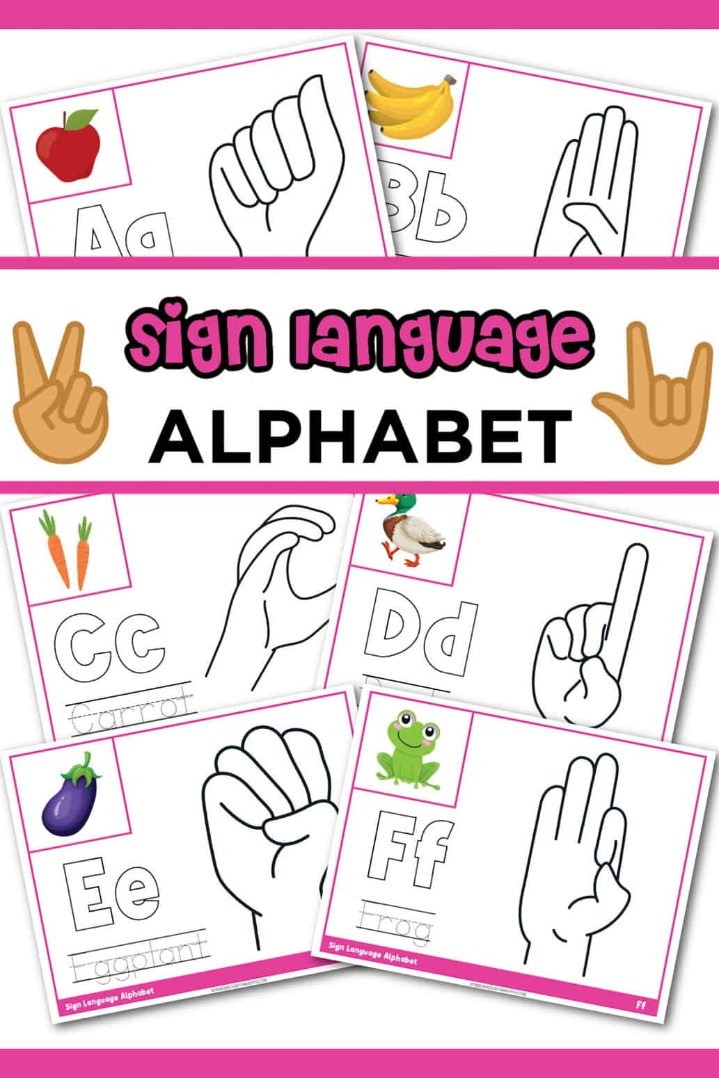 free asl alphabet printable