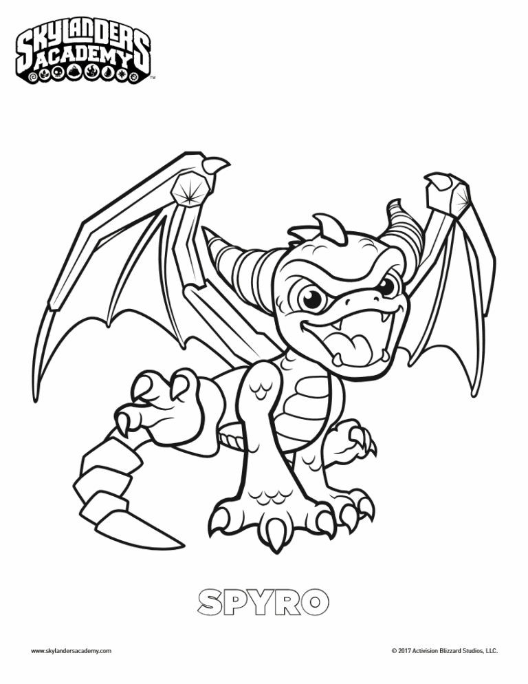 Free Skylanders Spyro Coloring Page Mama Likes This