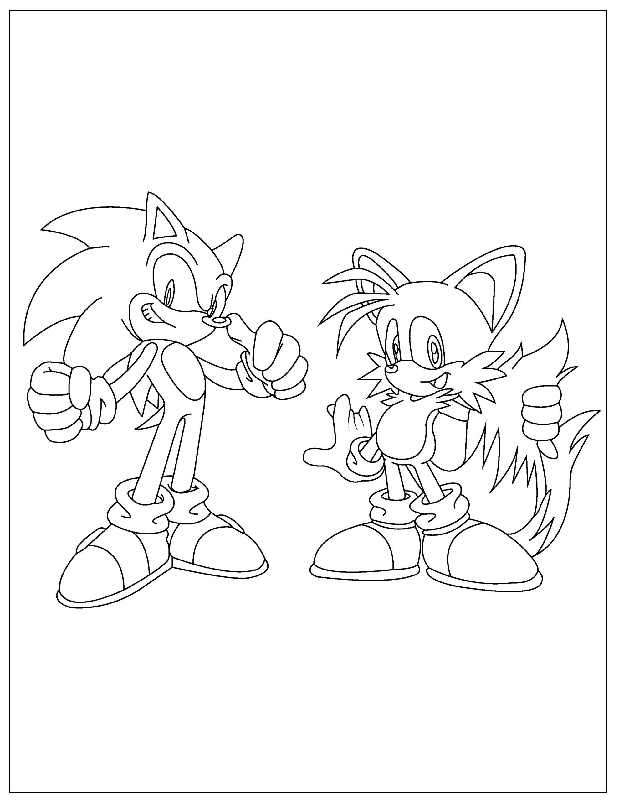 all sonic characters coloring pages printable