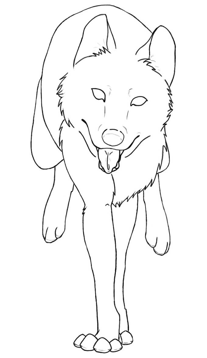 Free Wolf Run Lineart By BehindClosedEyes00 On DeviantArt