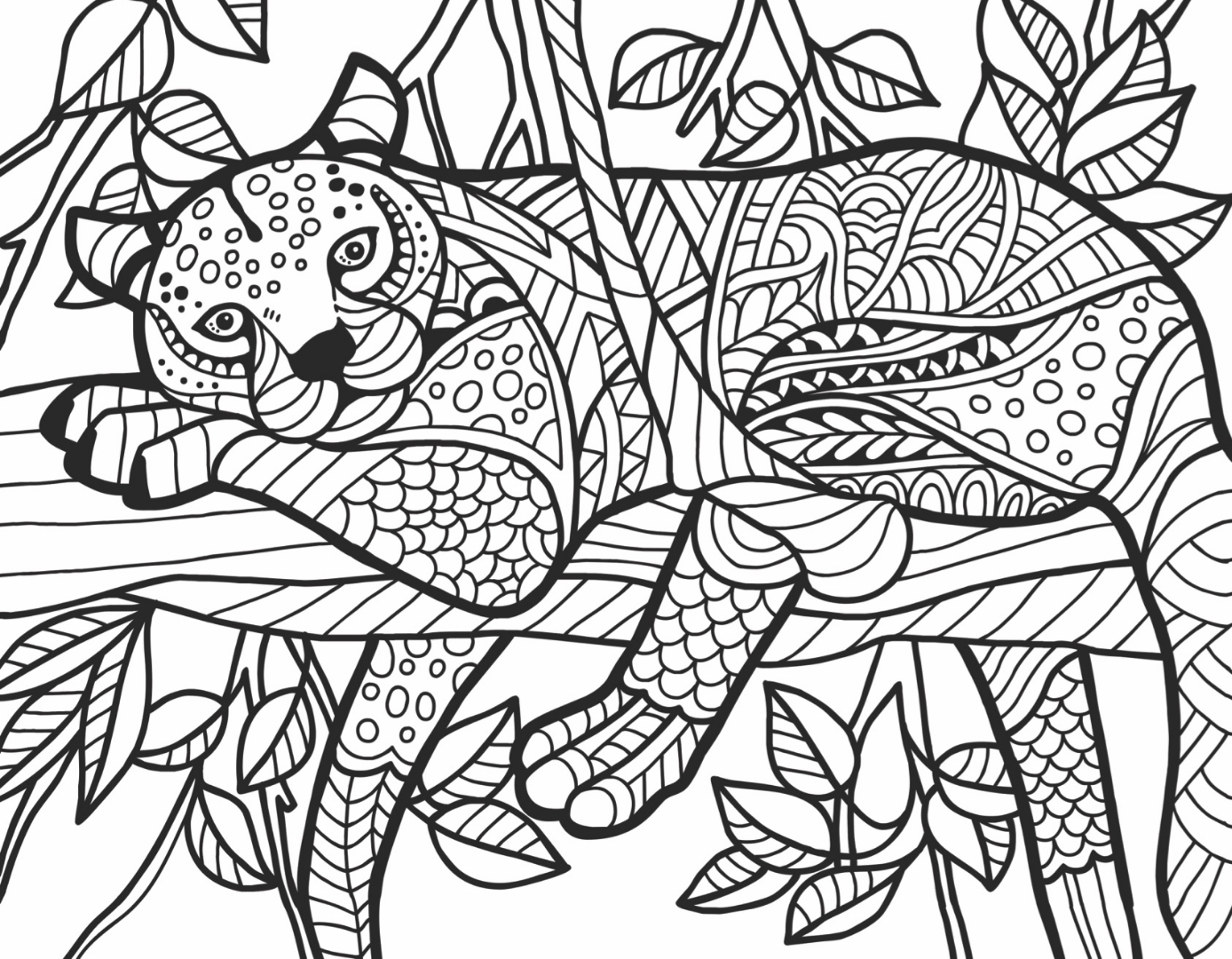 detailed coloring pages animals